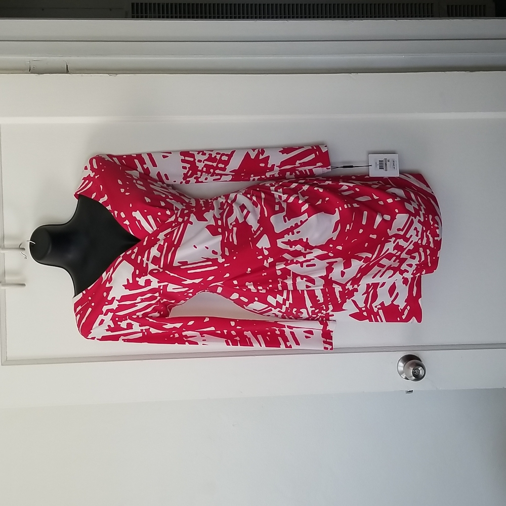 Calvin Klein dress, size 12 (petite)red and white print